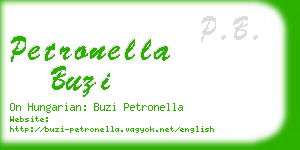 petronella buzi business card
